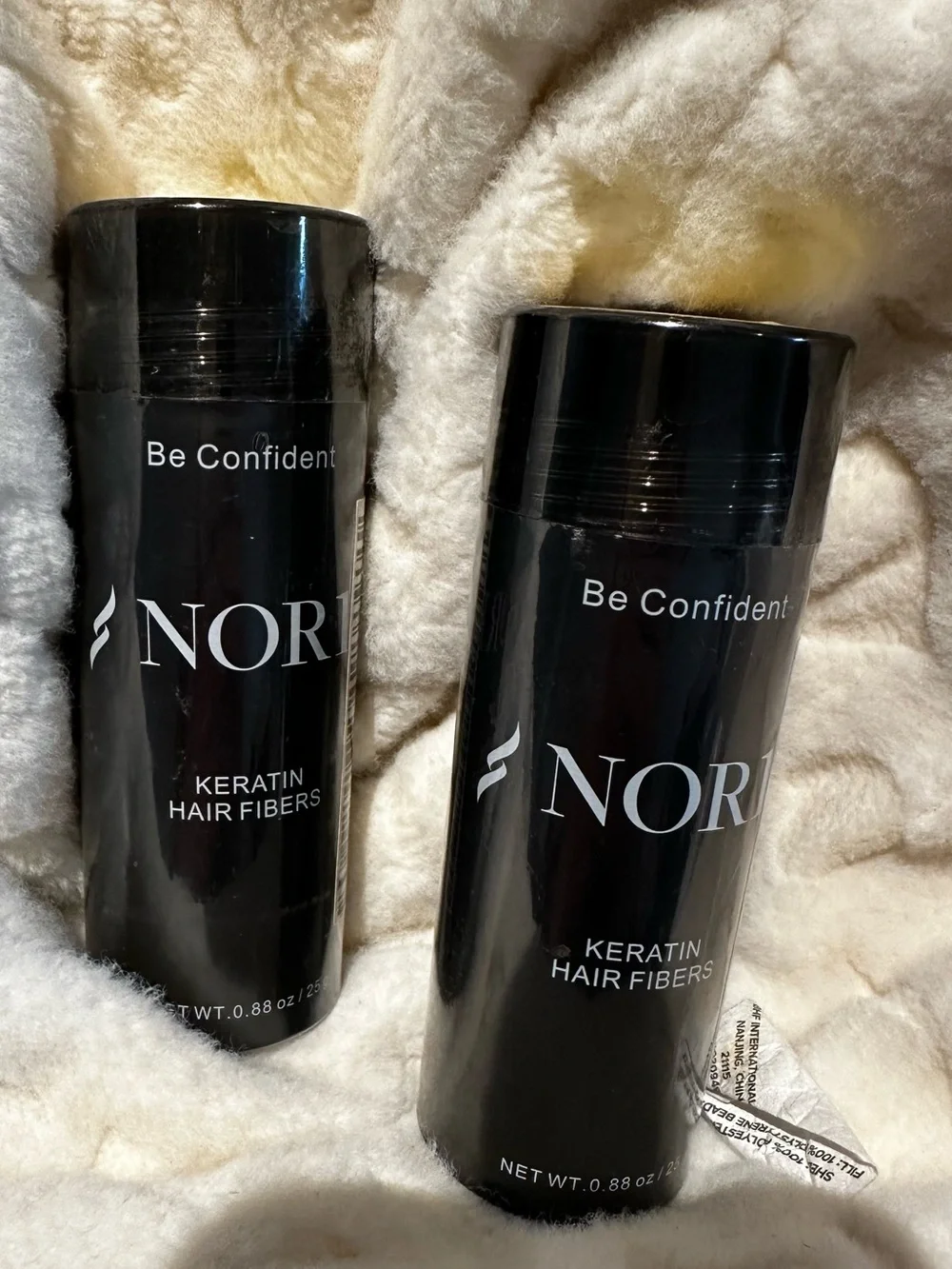 NOR1 Keratin Hair Building Fibers Natural Filler Unisex 2 bottles Lt Blonde NEW